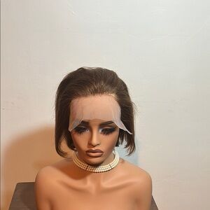 Elegant Brown Lace Front Wig.  Length:  10”